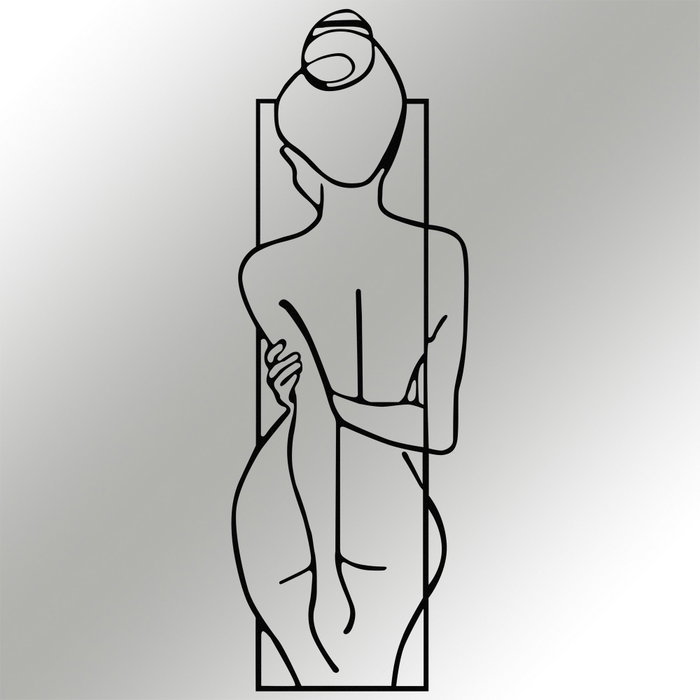 Wallity Female Posture Escultura de Pared Negra Wallity Female Posture Escultura de Pared Negra